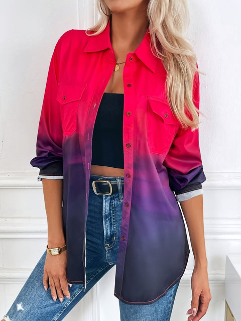 Gradient Damen Karo-Bluse – Fröhlich und Stilvoll für den Sommer