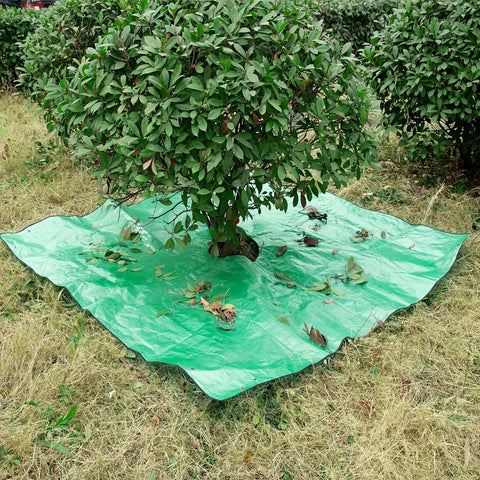 Großes Gartenplane mit Baum-Aussparung – Wasserdicht, Wiederverwendbar und Perfekt für Schnittarbeiten
