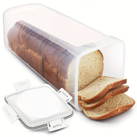 Transparente Brotdose mit Luftdichtem Deckel - Frischebewahrung und Schneidehilfe