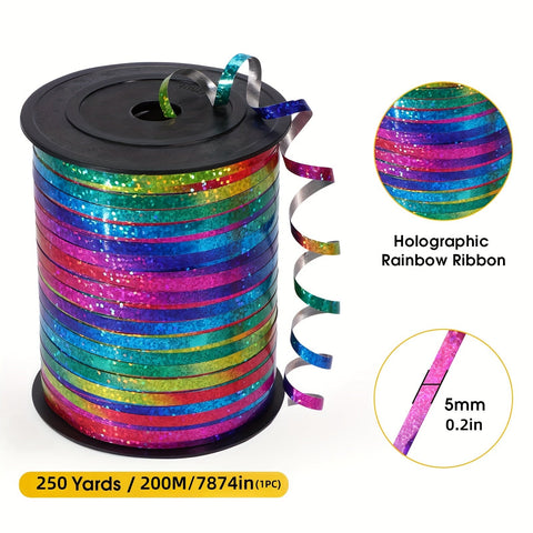 Holografisches Curlingband-Set – Perfekt für Partydekorationen und Geschenkverpackungen
