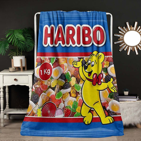 Haribo Süßigkeiten Decke – Weich und Bunt für Kinder