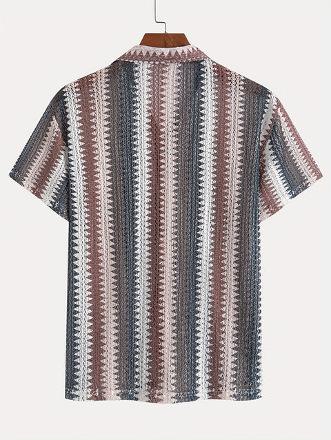 Herren Sommer Casual Kurzarmshirt – Gewebe für einen Frischen Look