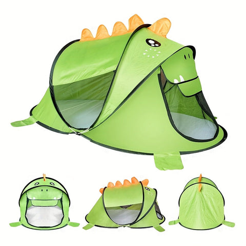 Kinder Dinosaurier, Hai & Bär Pop-Up Spielzelt Set mit UPF 50 – Atmungsaktiv & Tragbar für Babys & Kleinkinder