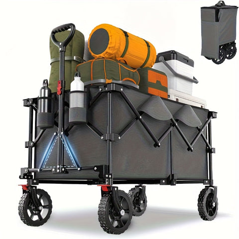 RuggedTrail Faltbare All-Terrain-Wagen – 200L Kapazität und 200kg Tragfähigkeit