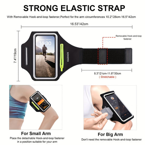 Lauf Handyhalter mit Kopfhöreretui - Verstellbares Armband für Sportler