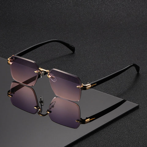 Randlose Quadratische Brille für Herren – Eleganz und Komfort in Einem