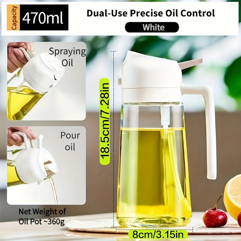 2-in-1 Ölspender und Sprühflasche - Präzise Ölkontrolle für Küche und BBQ