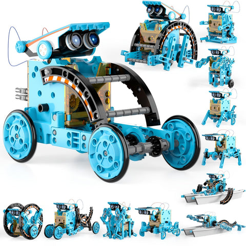 Solar Robo Builder - 12-in-1 Bildungsbau-Spielzeug mit Solarenergie