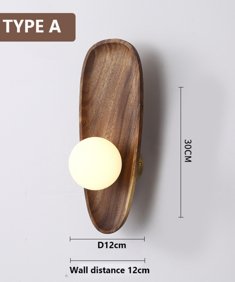 Minimalistische Wandleuchte - Holz und Stimmungslicht