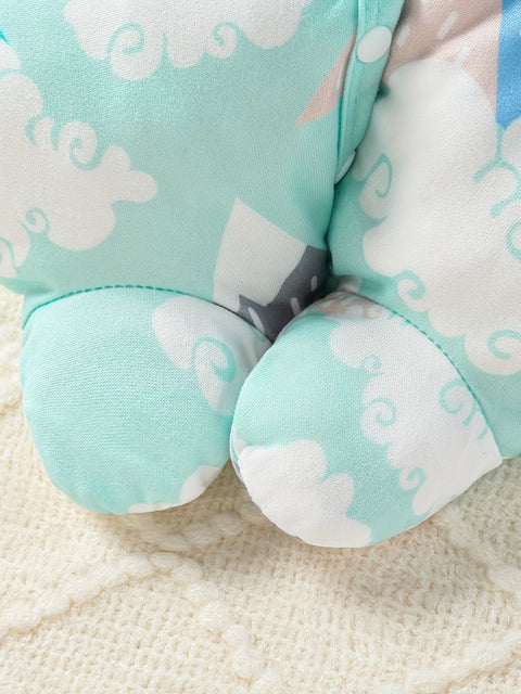 9-teiliges Babyoutfit Set mit Dinosauriern, Wolken und Punkten – Inklusive Body, Mütze und Lätzchen