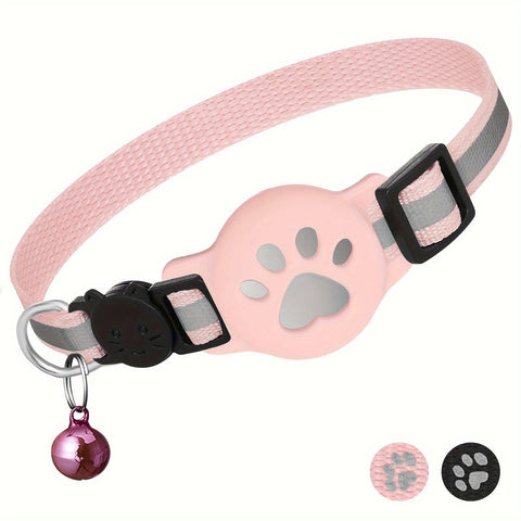 Katzenhalsband mit Sicherheitsverschluss und Glocke – Verstellbar für Katzen verschiedener Größen
