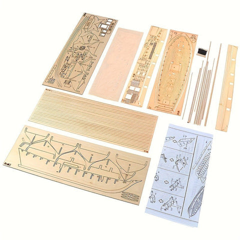 Klassisches Holzsegelboot Modell – Detailliertes 3D Puzzle für Schiffsliebhaber