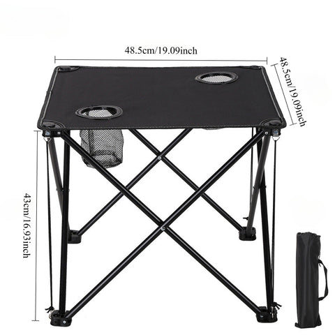 Zusammenklappbares Gartenmöbelset mit Tisch und Stühlen – Tragbar für Camping und BBQ