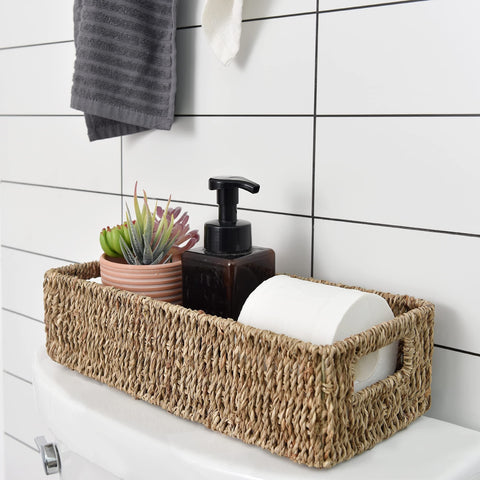 Handgefertigter Seegras Aufbewahrungskorb – Ideal für Badezimmer und Toilette