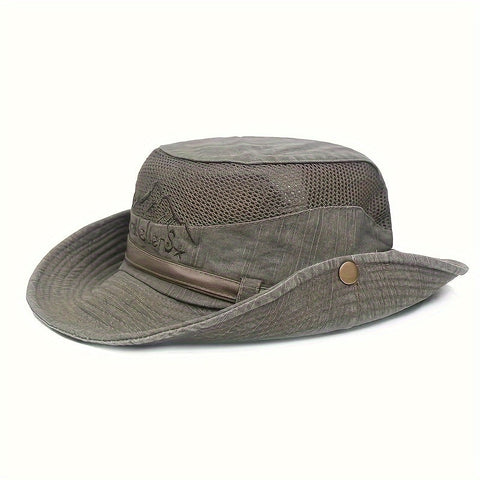 Atmungsaktiver Outdoor Sonnenhut mit Kordel - UV-Schutz und Komfort für Alle Jahreszeiten