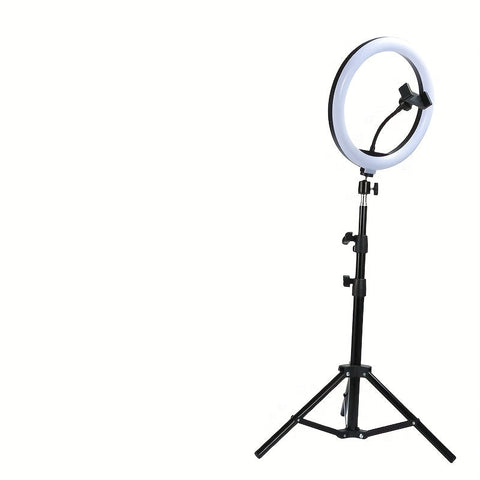 LED-Ringleuchte mit Stativ und Handyhalter - Für perfekte Selfies und Videoaufnahmen