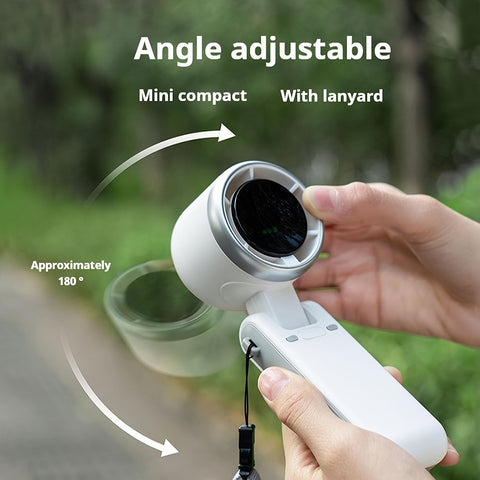Kompakter Turbo Handventilator – 3-in-1 USB Aufladbar mit 5 Geschwindigkeiten