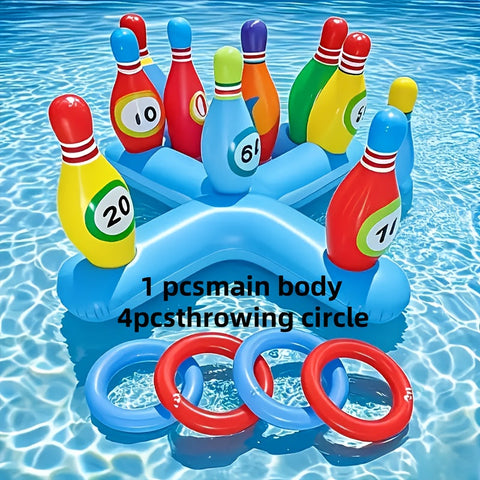 Aufblasbares Wasser Bowling Set – Lustiges Poolspiel für Alle
