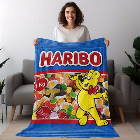 Haribo Süßigkeiten Decke – Weich und Bunt für Kinder