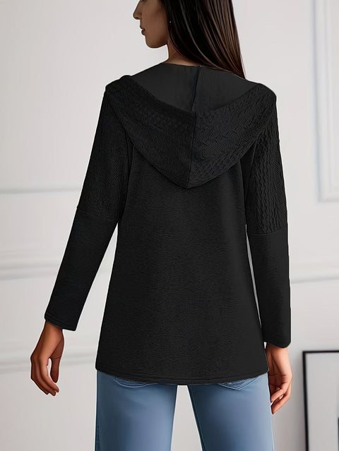 Luna Strick Hoodie Jacke - Stilvoll und Bequem für Damen im Herbst und Winter