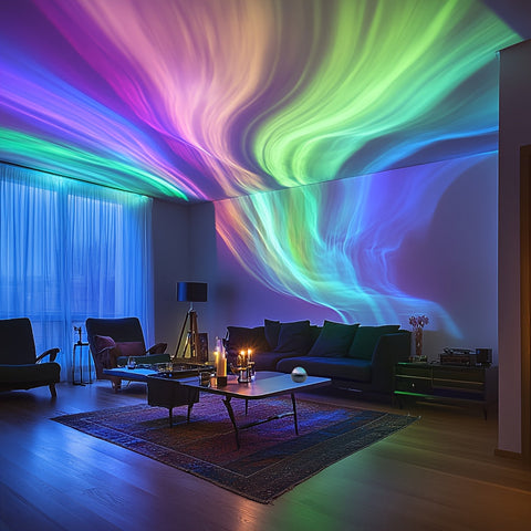 Magischer Lichtshow-Projektor - Verzaubernder Bunter Sternenhimmel Effekt