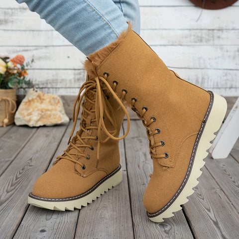 Lieke Winterstiefel mit Schnürsenkeln - Für Stil und Wärme