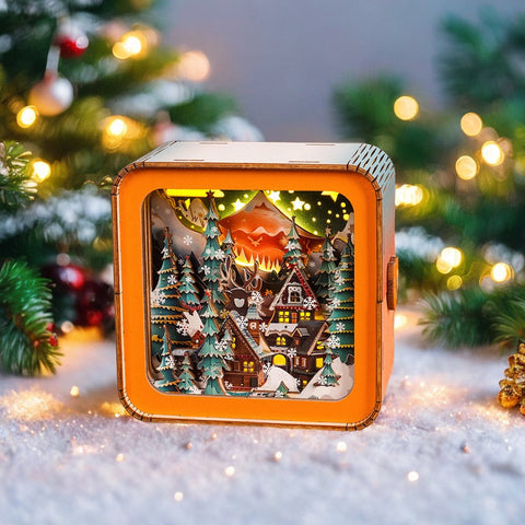 Gemütliches 3D Weihnachtshaus Lichtschaal - Warmes LED Licht und Einzigartige Dekoration