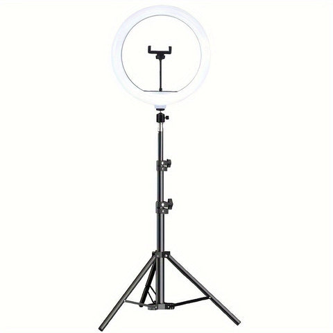 LED-Ringleuchte mit Stativ und Handyhalter - Für perfekte Selfies und Videoaufnahmen