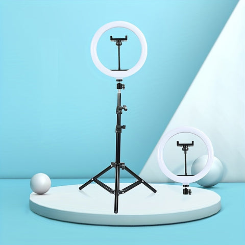 LED-Ringleuchte mit Stativ und Handyhalter - Für perfekte Selfies und Videoaufnahmen