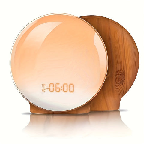 Halo Light Digitale Wecker – Sonnenaufgangswecker mit USB-Stromversorgung und Doppelalarmfunktion