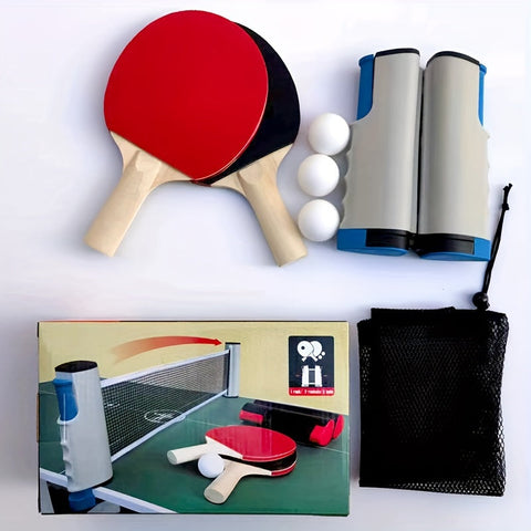 Tragbares Tischtennis-Set - Ideal für drinnen und draußen