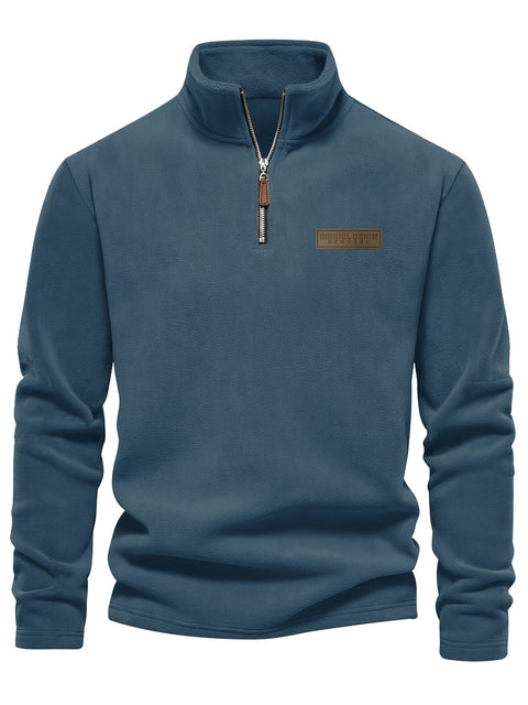 Fleecegefütterter Halbzip-Pullover - Bequem und Warm für Kalte Tage