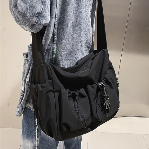UrbanEase Umhängetasche – Zugband Schultertasche mit großer Kapazität