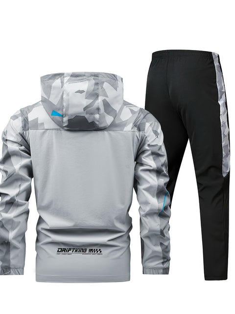 Sportliches Outfit für Männer – Bequemer Hoodie und Lange Hose im Camouflage-Design