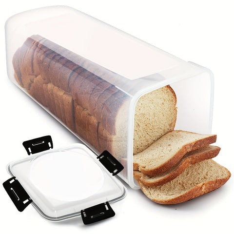 Transparente Brotdose mit Luftdichtem Deckel - Frischebewahrung und Schneidehilfe