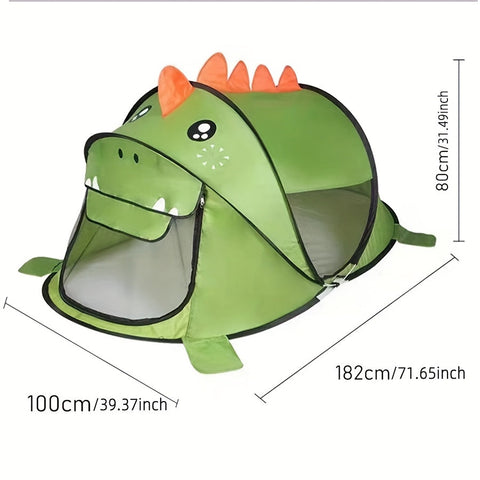 Kinder Dinosaurier, Hai & Bär Pop-Up Spielzelt Set mit UPF 50 – Atmungsaktiv & Tragbar für Babys & Kleinkinder