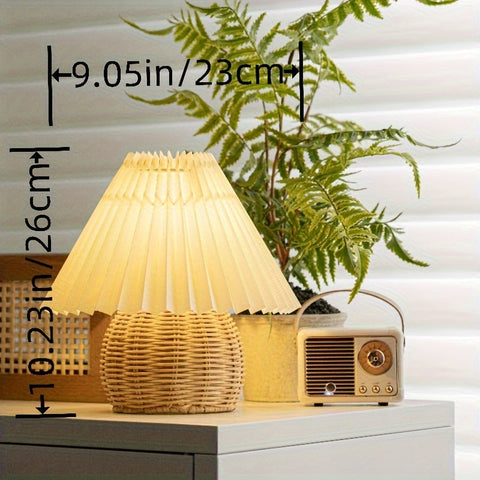Bambus Geflochtene Tischlampe - Stilvolles und Raffiniertes Design