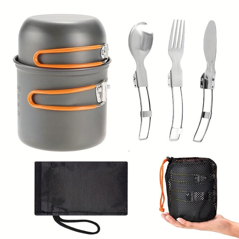 Faltbare Kochset aus Aluminiumlegierung – Leicht und Langlebig für Camping, Wandern und Picknicken