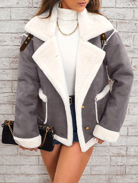 Plüschrevers Winterjacke – Stilvoll und Warm für die Kalten Monate
