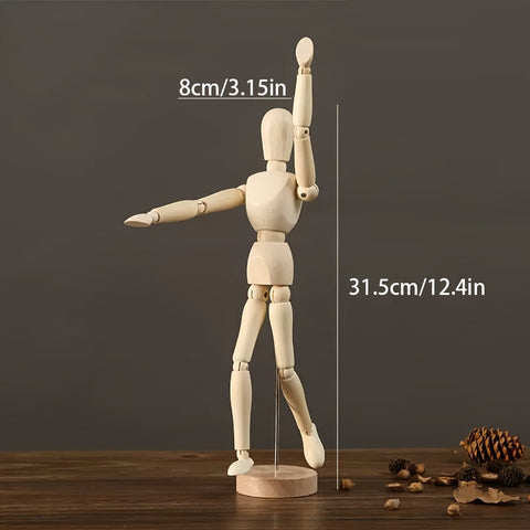 Aprikosen Holz Kunstmannequin – Flexibel und Natürlicher Look