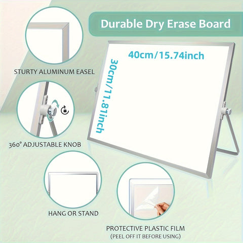 MagniBoard Magnetisches Whiteboard - Tragbar und Doppelseitig mit Ständer