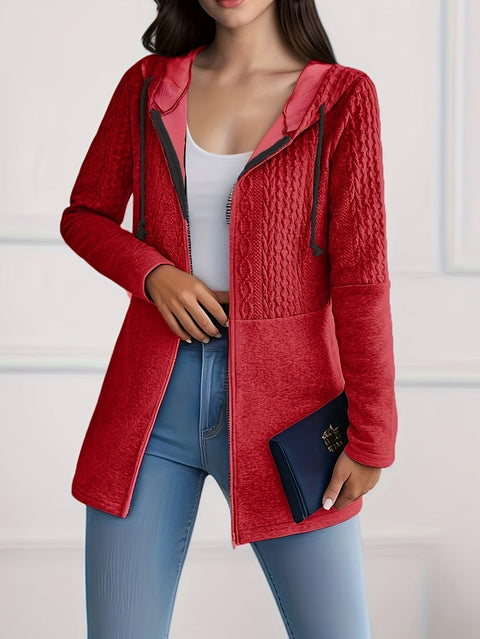Luna Strick Hoodie Jacke - Stilvoll und Bequem für Damen im Herbst und Winter