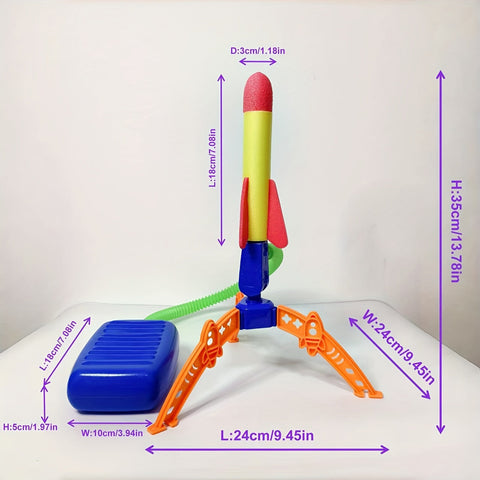 Fußpumpe Raketenwerfer – Spritziger Spaß im Freien mit bunten Raketen