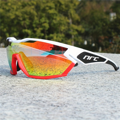 Polycarbonat Fahrradbrille mit 3 Gläsern – Winddichte Brille für Radfahren, Laufen und Outdoor-Aktivitäten