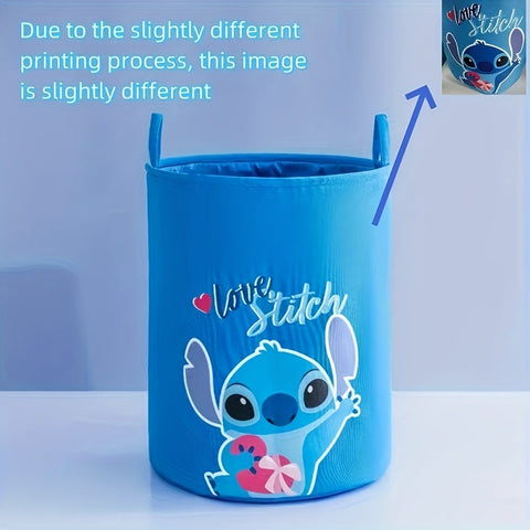 Zusammenklappbarer Wäschekorb mit Stitch-Thema – Ideal für Wäsche- und Spielzeugaufbewahrung