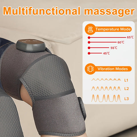 Drahtlose Knie- und Beinmassager mit Wärmefunktion – Verstellbare Kompression für optimale Schmerzlinderung