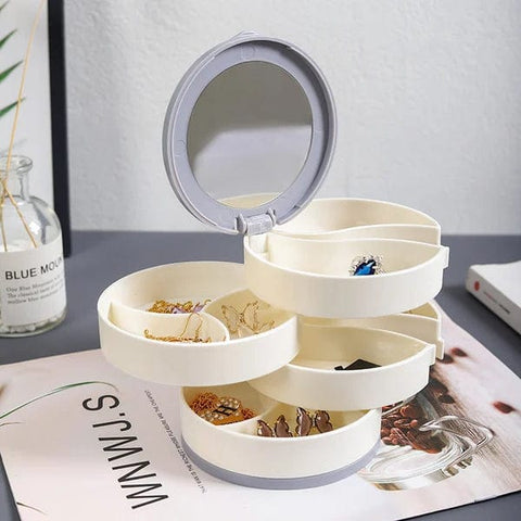 Drehbare Schmuck Aufbewahrungsbox (4 Schichten)