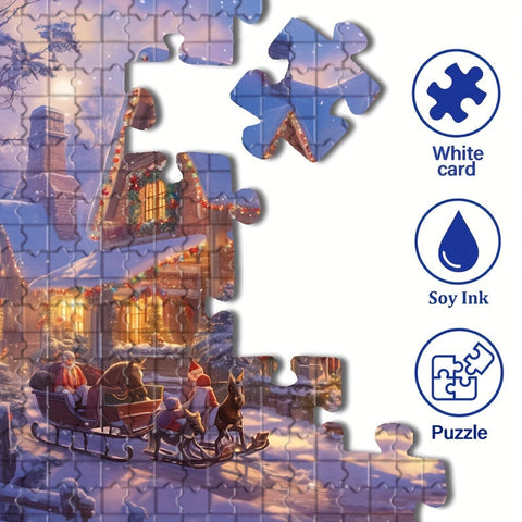 Winterliche Verzauberung Puzzle – Genießen Sie die festliche Atmosphäre