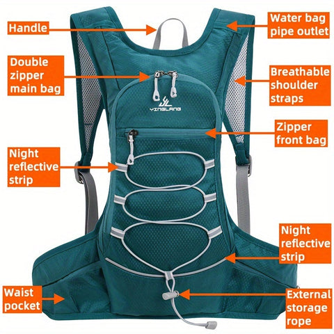 Leichter Sport-Rucksack - Atmungsaktiv und Wasserfest für Joggen und Wandern