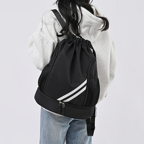 Stylische Nylon-Gymtasche mit Kordelzug – Praktisch und Wasserdicht für Sport und Reisen